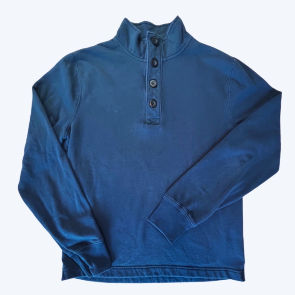 J Crew Mercantile Men's Button up Sweatshirt Blue Size Small